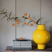 pip-studio-vase-metal-yellow-24-cm